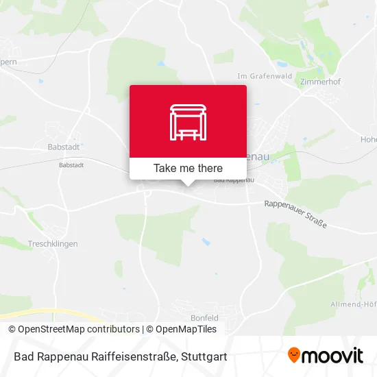 Карта Bad Rappenau Raiffeisenstraße