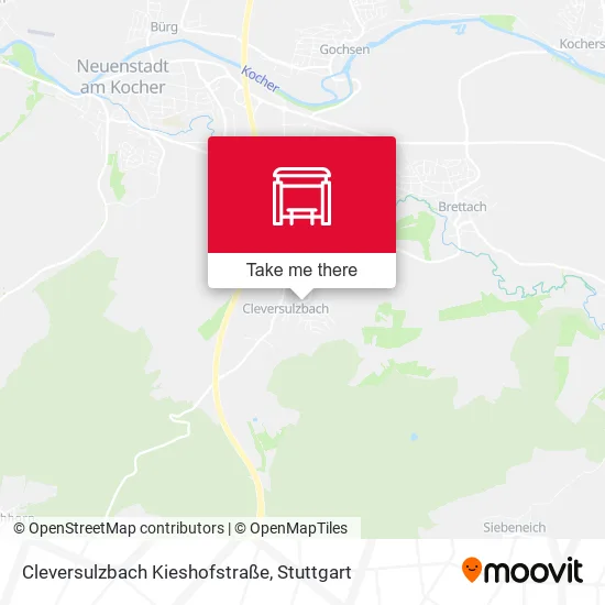 Карта Cleversulzbach Kieshofstraße