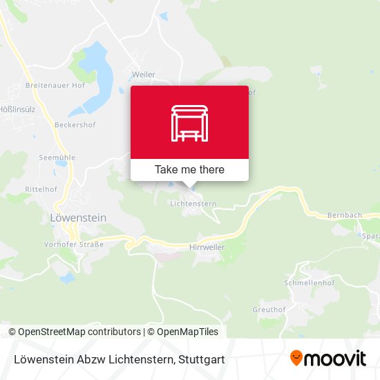 Löwenstein Abzw Lichtenstern map