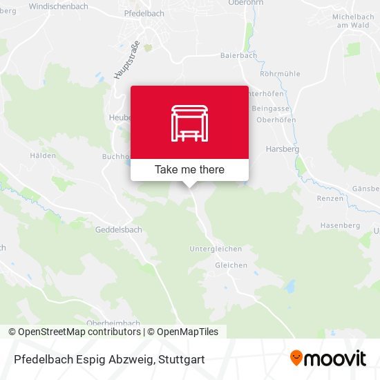 Pfedelbach Espig Abzweig map