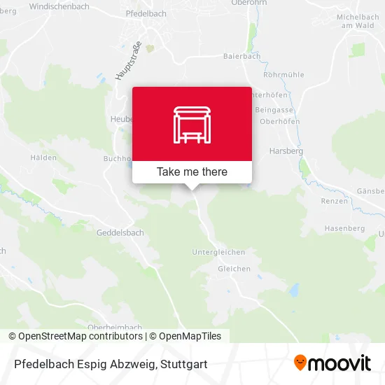 Pfedelbach Espig Abzweig map