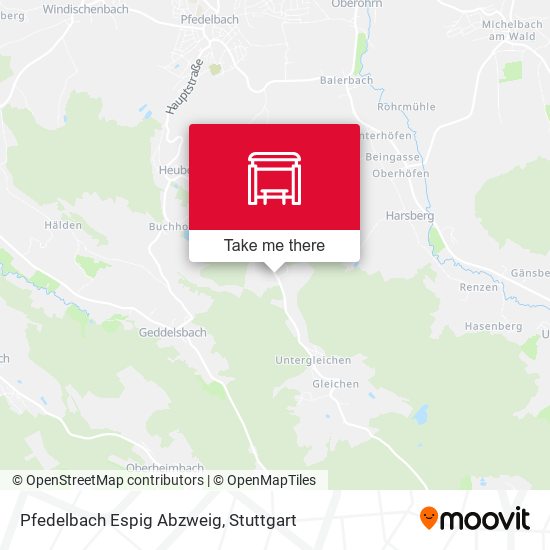 Pfedelbach Espig Abzweig map