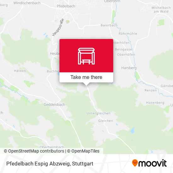 Pfedelbach Espig Abzweig map