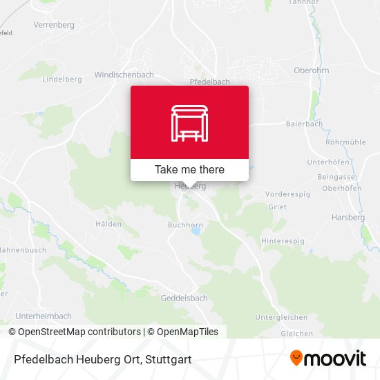 Карта Pfedelbach Heuberg Ort