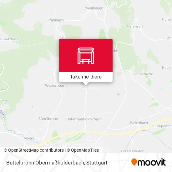 Карта Büttelbronn Obermaßholderbach