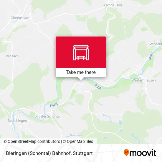 Карта Bieringen (Schöntal) Bahnhof