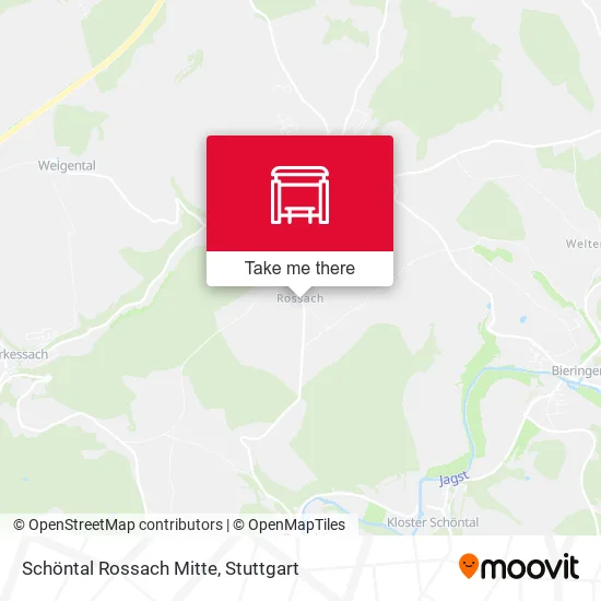 Карта Schöntal Rossach Mitte