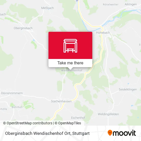 Карта Oberginsbach Wendischenhof Ort