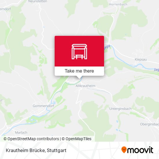 Krautheim Brücke map