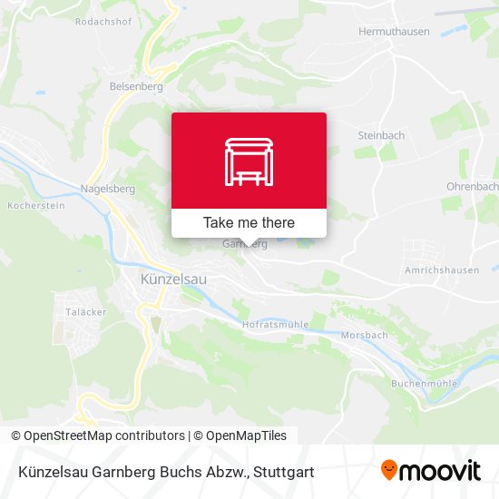 Künzelsau Garnberg Buchs Abzw. map