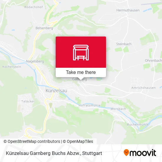 Карта Künzelsau Garnberg Buchs Abzw.