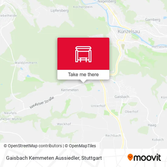 Карта Gaisbach Kemmeten Aussiedler