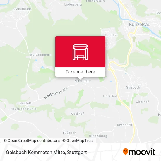 Карта Gaisbach Kemmeten Mitte