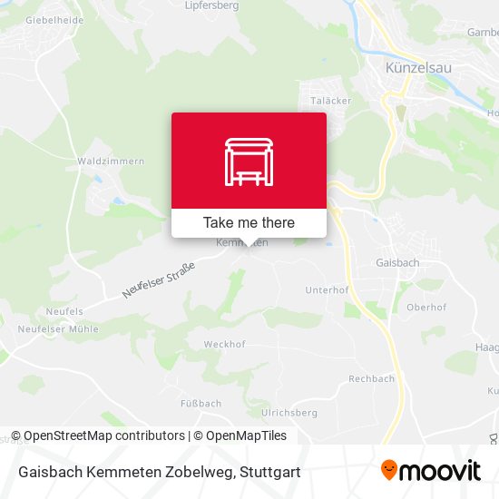 Gaisbach Kemmeten Zobelweg map