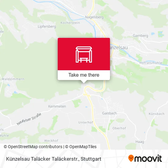 Карта Künzelsau Taläcker Taläckerstr.