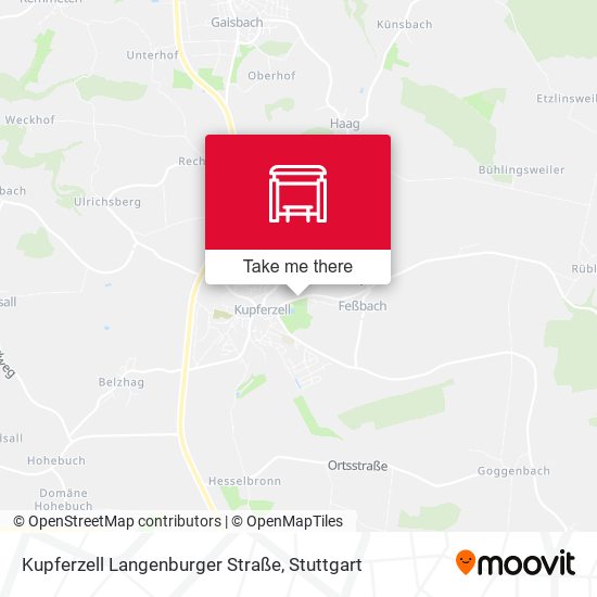 Карта Kupferzell Langenburger Straße