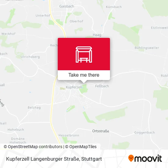 Карта Kupferzell Langenburger Straße