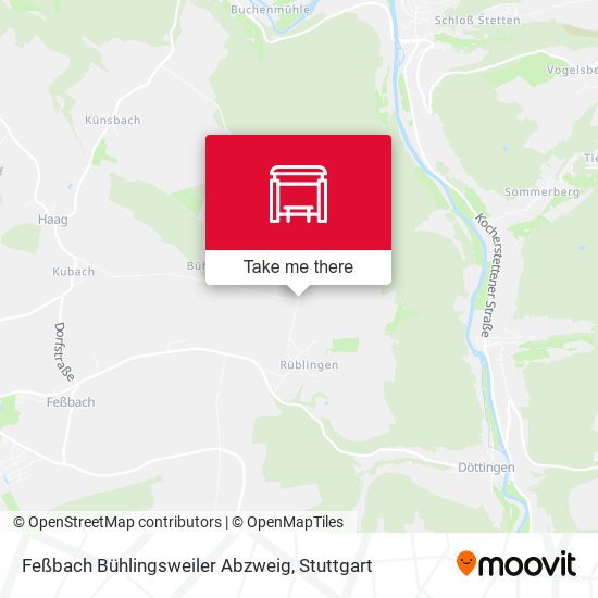 Карта Feßbach Bühlingsweiler Abzweig