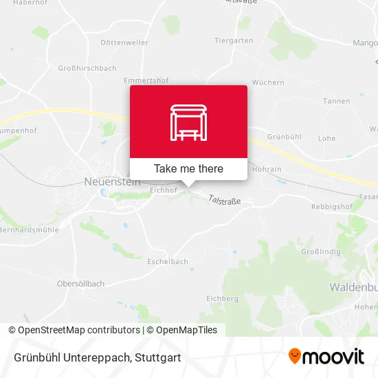 Карта Grünbühl Untereppach