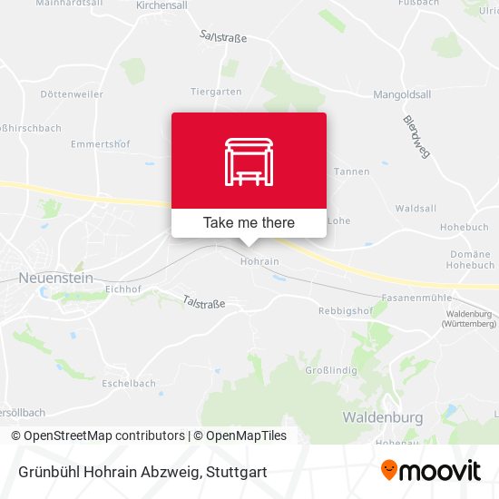 Grünbühl Hohrain Abzweig map