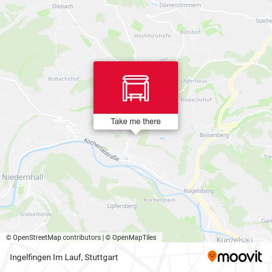 Карта Ingelfingen Im Lauf