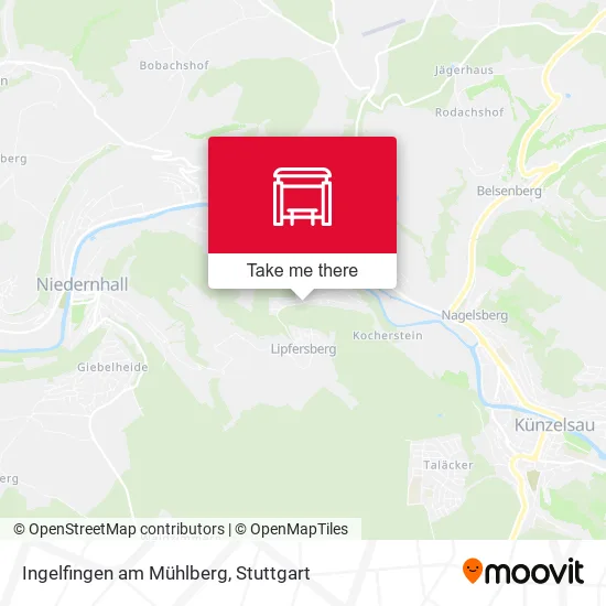 Карта Ingelfingen am Mühlberg