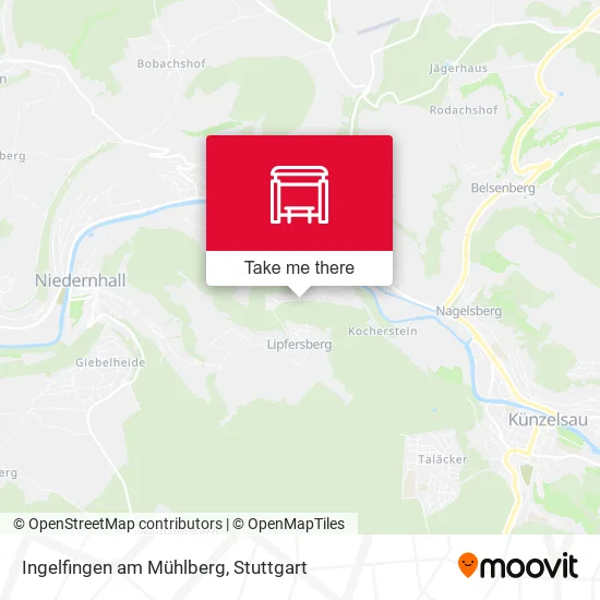 Карта Ingelfingen am Mühlberg