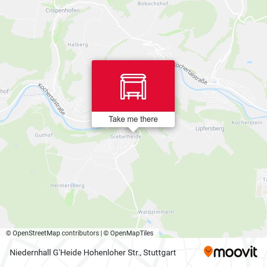 Niedernhall G'Heide Hohenloher Str. map