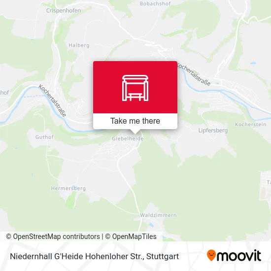 Niedernhall G'Heide Hohenloher Str. map