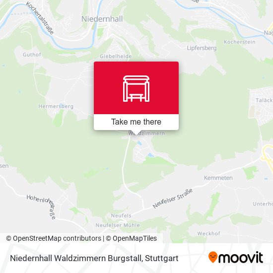Карта Niedernhall Waldzimmern Burgstall