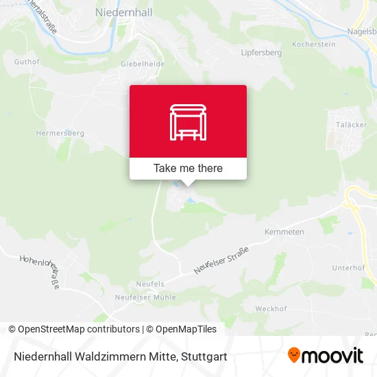 Карта Niedernhall Waldzimmern Mitte