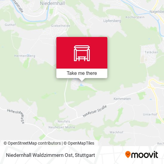Niedernhall Waldzimmern Ost map