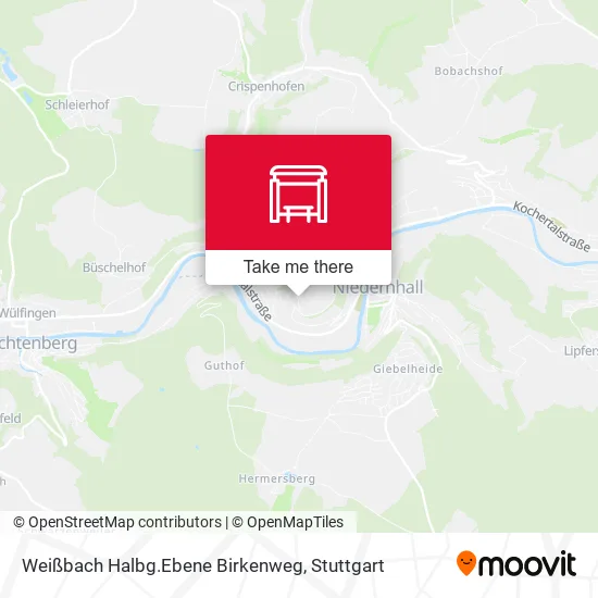 Карта Weißbach Halbg.Ebene Birkenweg