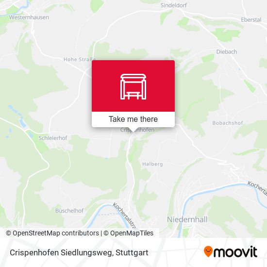 Crispenhofen Siedlungsweg map