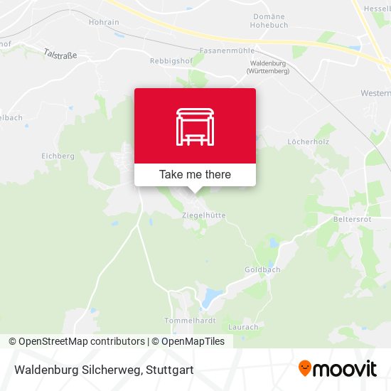 Waldenburg Silcherweg map