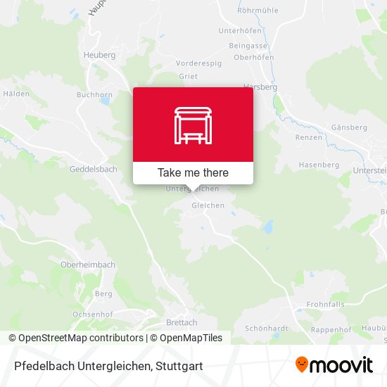 Карта Pfedelbach Untergleichen