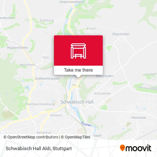 Schwäbisch Hall Aldi map