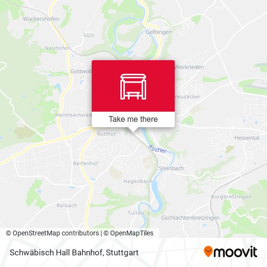 Schwäbisch Hall Bahnhof map