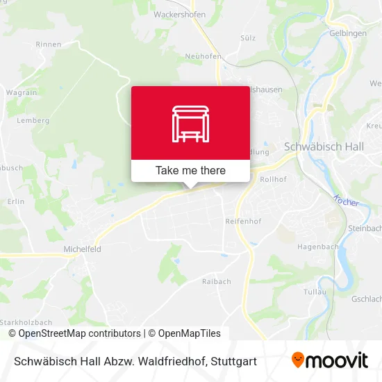 Карта Schwäbisch Hall Abzw. Waldfriedhof