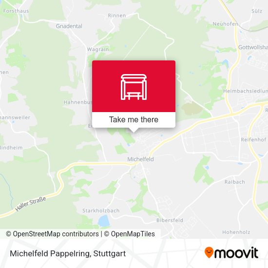 Michelfeld Pappelring map