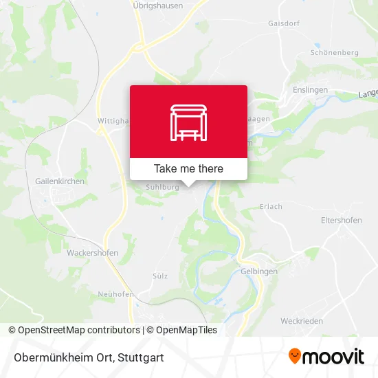 Карта Obermünkheim Ort