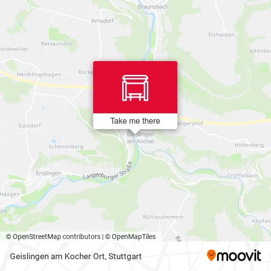 Карта Geislingen am Kocher Ort
