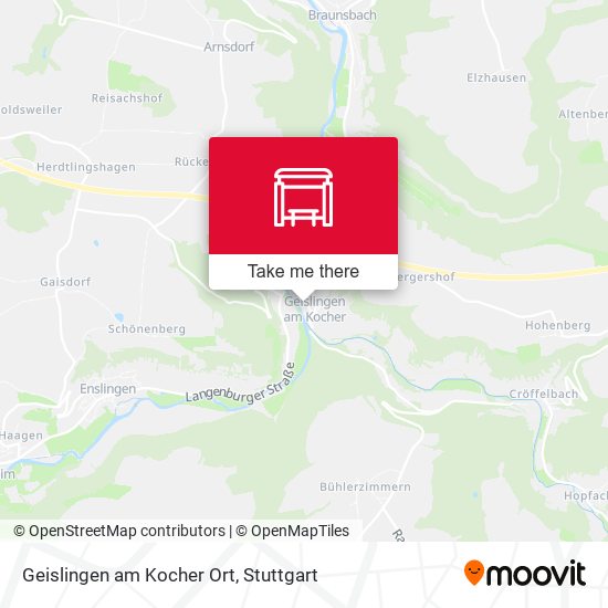 Geislingen am Kocher Ort map