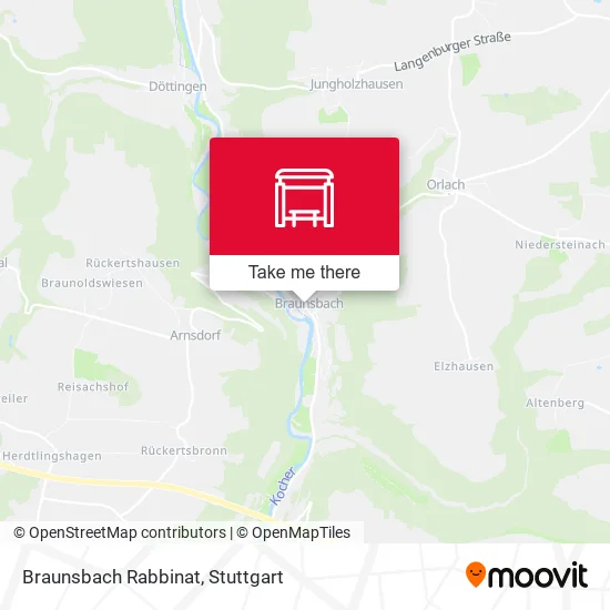 Карта Braunsbach Rabbinat