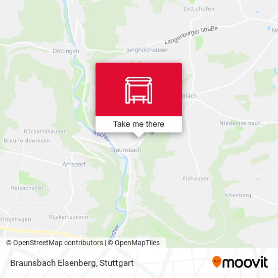 Карта Braunsbach Elsenberg