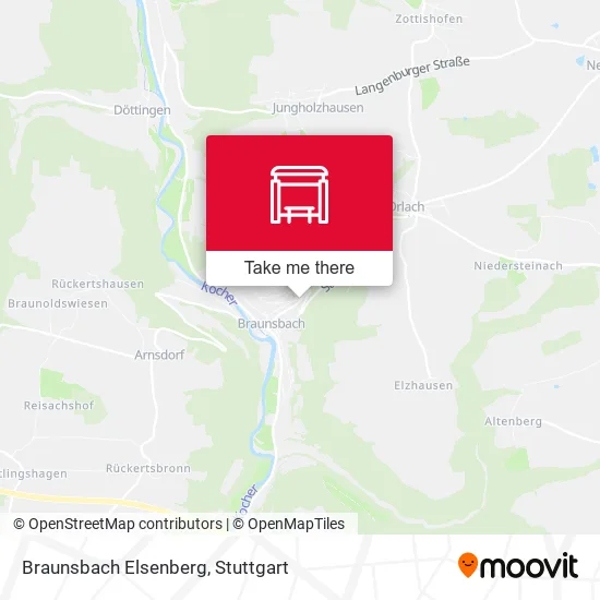 Карта Braunsbach Elsenberg