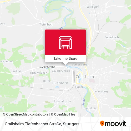 Карта Crailsheim Tiefenbacher Straße