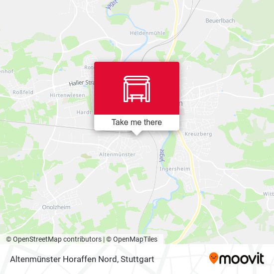 Altenmünster Horaffen Nord map
