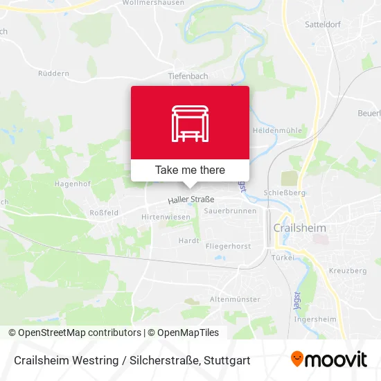 Карта Crailsheim Westring / Silcherstraße
