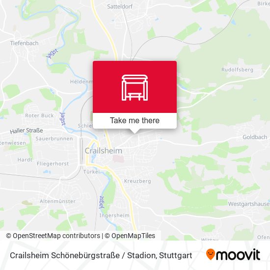 Crailsheim Schönebürgstraße / Stadion map